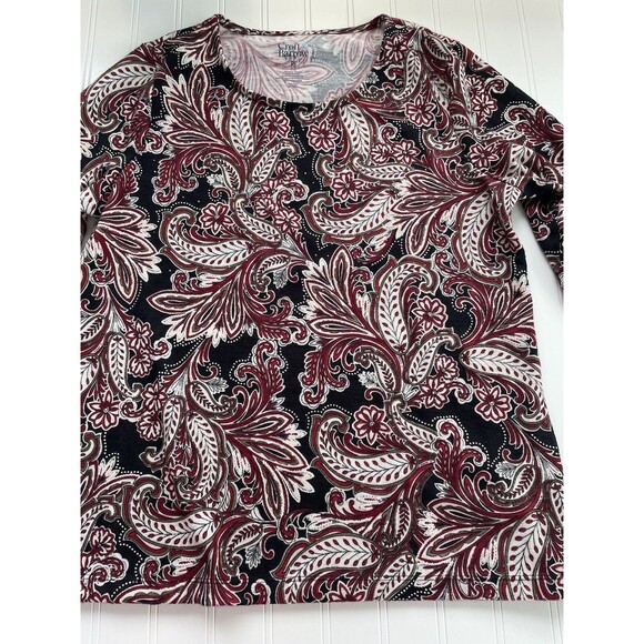 Croft & Barrow Small Petite 3/4 Sleeve Multicolor Blouse 30.7633 - Picture 2 of 12